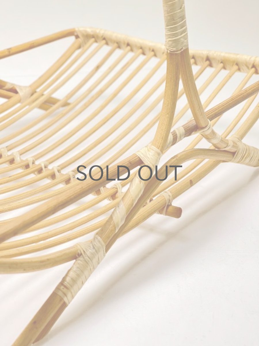 画像5: 北欧ビンテージ雑貨/北欧ハンドクラフト白樺/籐&ライフィ/果物トレイ (5)