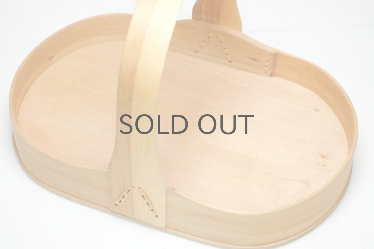 画像5: 北欧ビンテージ雑貨/北欧ハンドクラフト白樺ハンドル付きトレイ/スウェーデン製/No.2 (5)