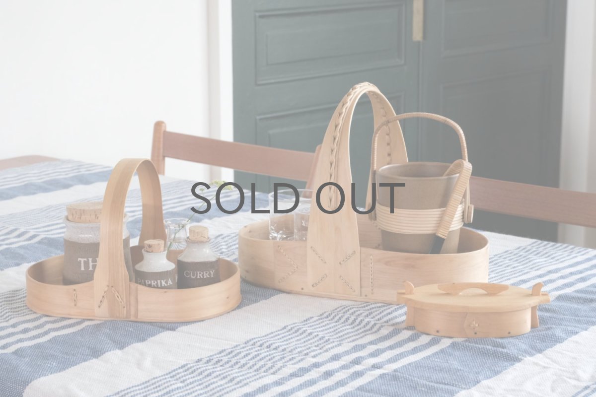 画像8: 北欧ビンテージ雑貨/北欧ハンドクラフト白樺ハンドル付きトレイ/スウェーデン製/No.1 (8)