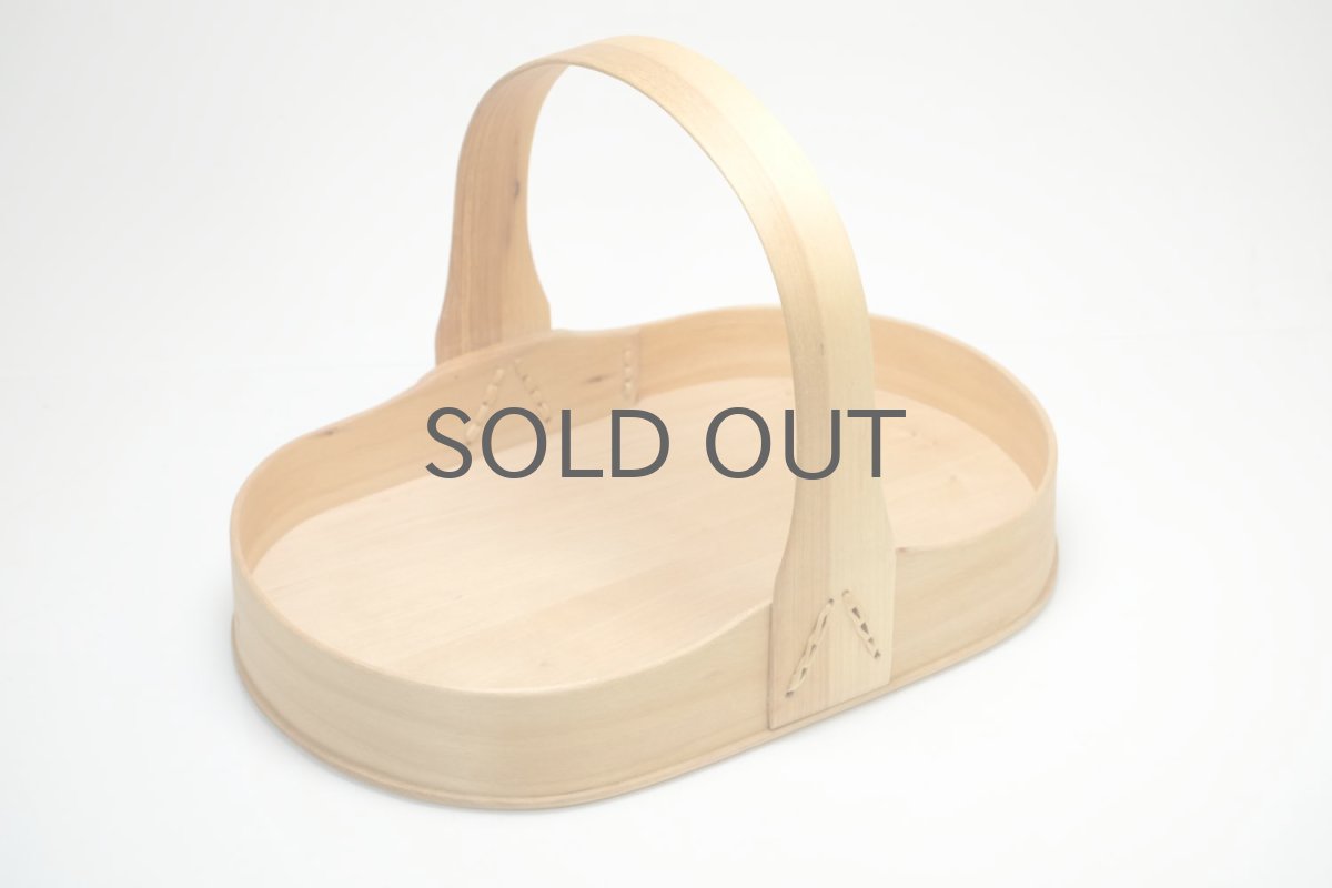 画像3: 北欧ビンテージ雑貨/北欧ハンドクラフト白樺ハンドル付きトレイ/スウェーデン製/No.2 (3)