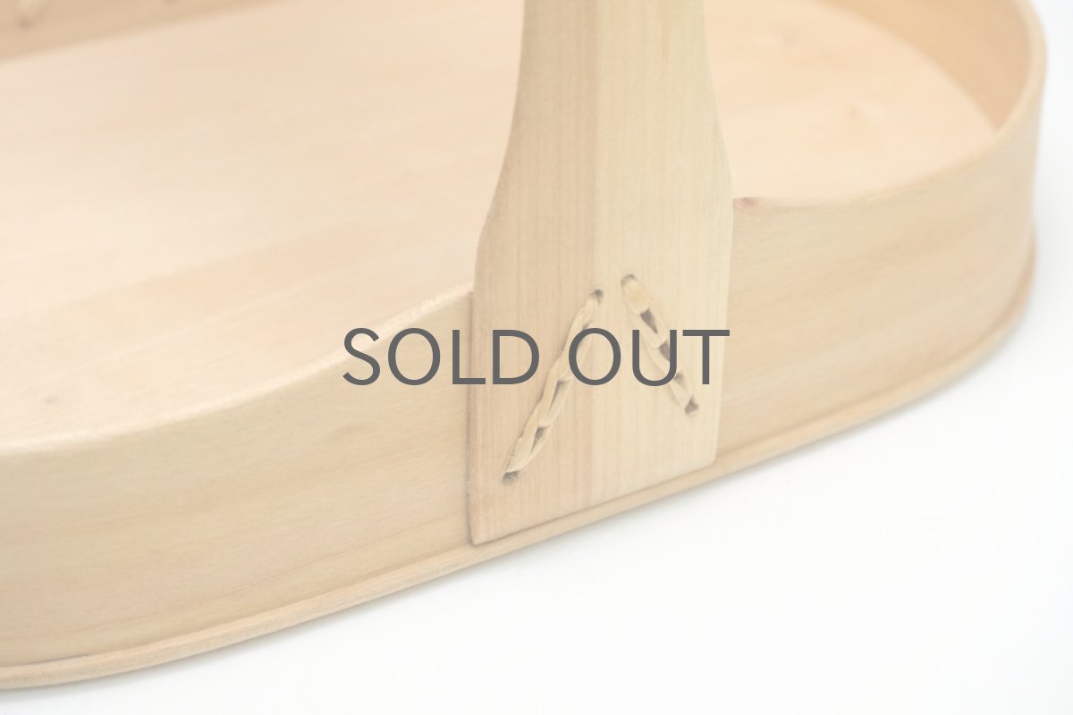 画像4: 北欧ビンテージ雑貨/北欧ハンドクラフト白樺ハンドル付きトレイ/スウェーデン製/No.2 (4)