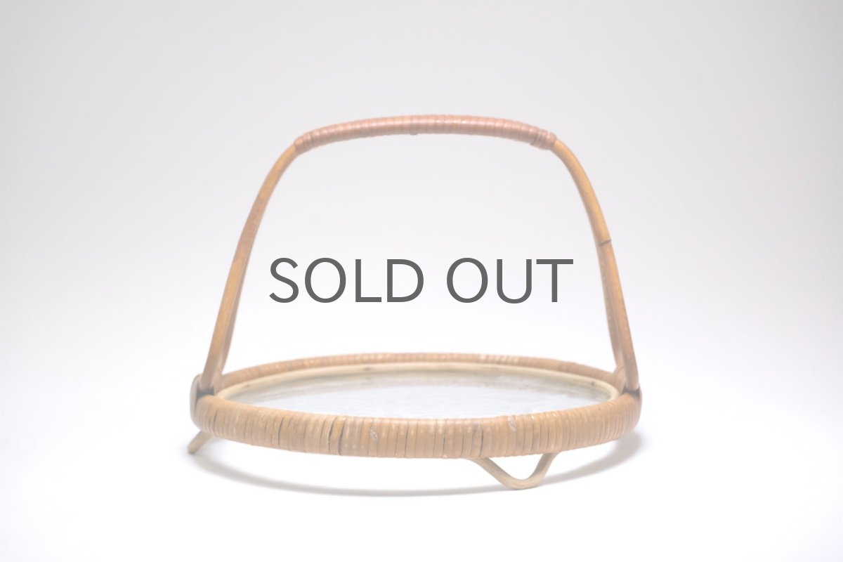 画像5: 北欧ビンテージ雑貨/スウェーデン買い付けた/ラタン&ガラストレイ (5)