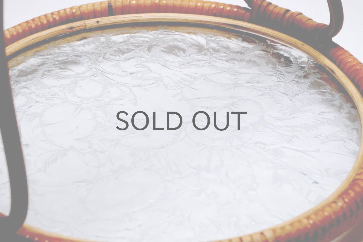 画像7: 北欧ビンテージ雑貨/スウェーデン買い付けた/ラタン&ガラストレイ (7)