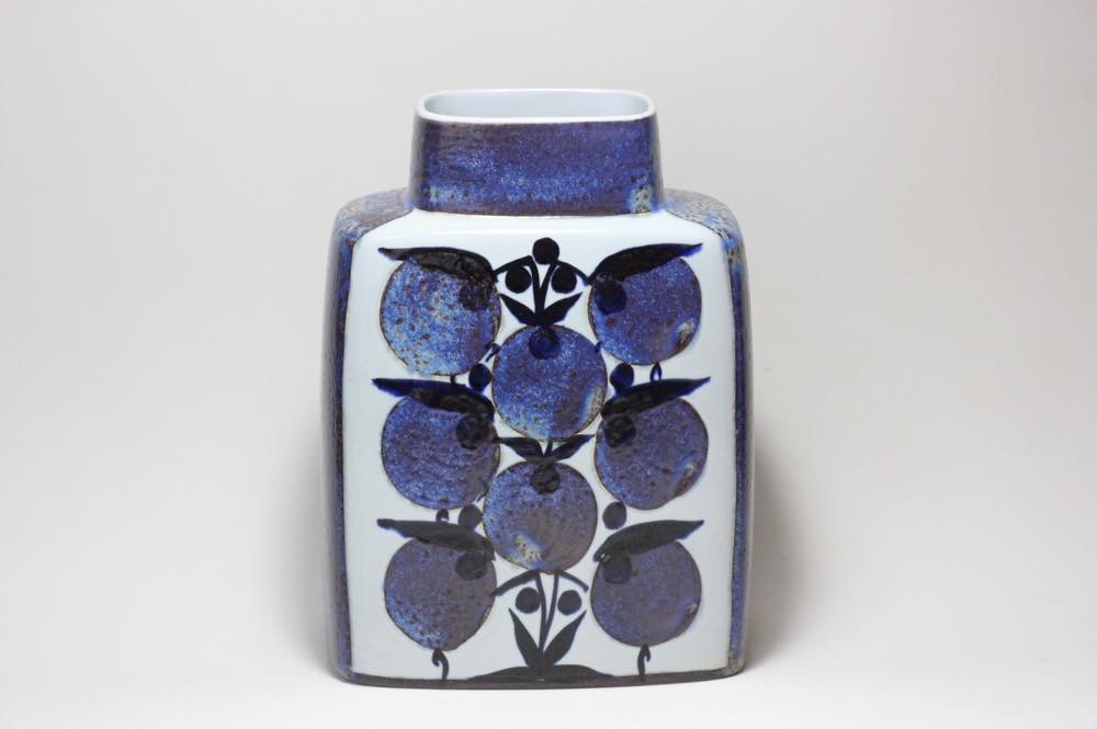 テネラ　ロイヤルコペンハーゲン　花瓶　青い花年代1969-73年