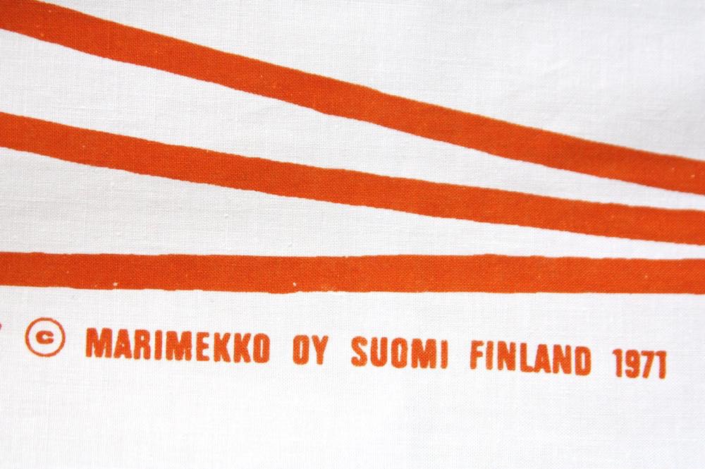 北欧ビンテージファブリック/marimekko/マリメッコ/1971年/PURO 